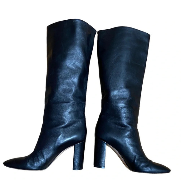 Gianvito Rossi half knee high lambskin leather boots  Sz 38 - Picture 8 of 16